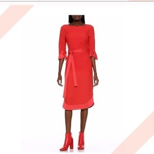 Banana Republic Flounce Sleeve Tie-waist Dress